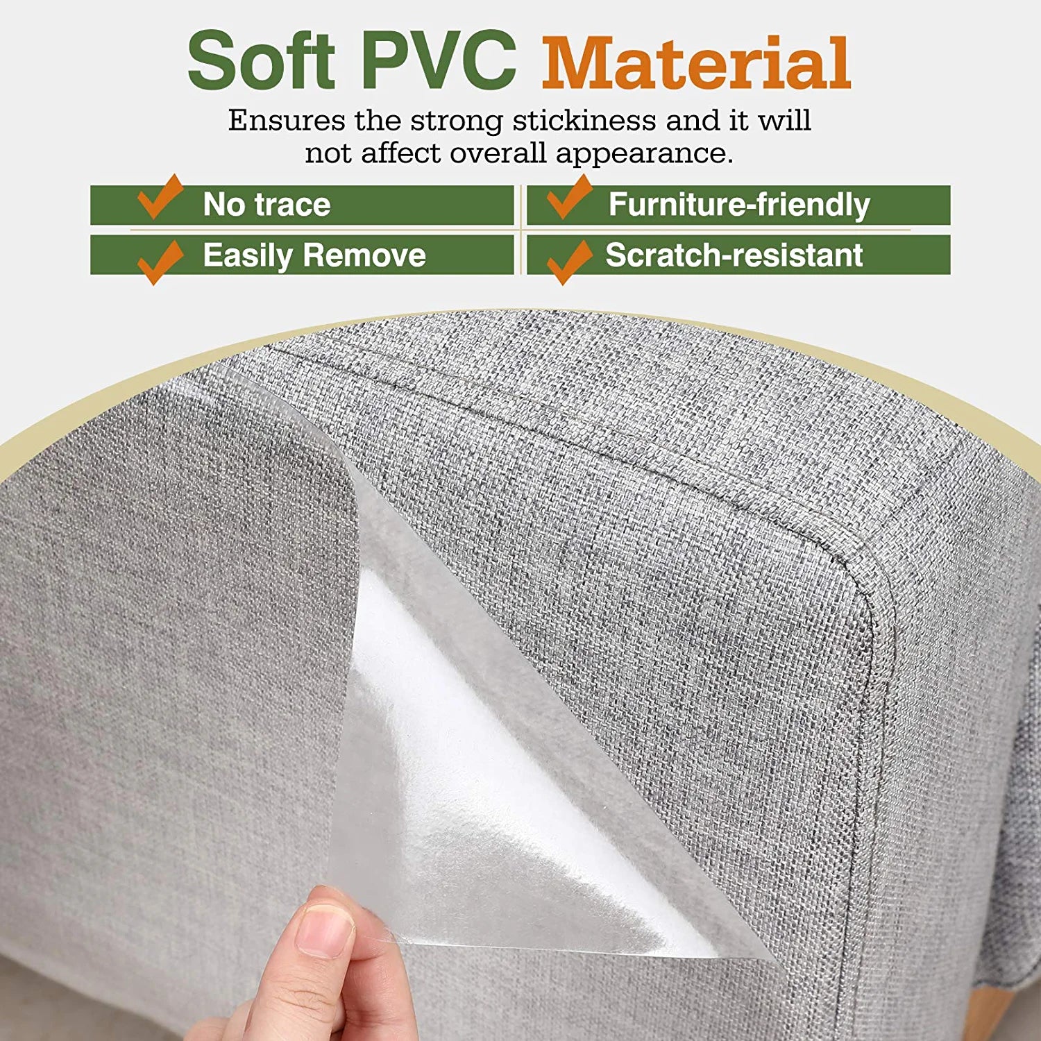 Cat Scratch Furniture Protector Tape - 10 Pack with 60 Upholstery Pins, Effective Cat Scratch Deterrent for Couches and Corners, White